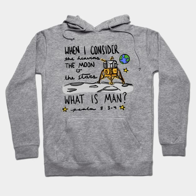 Apollo 11 Bible Verse (Buzz Aldrin) Hoodie by sesame doodles